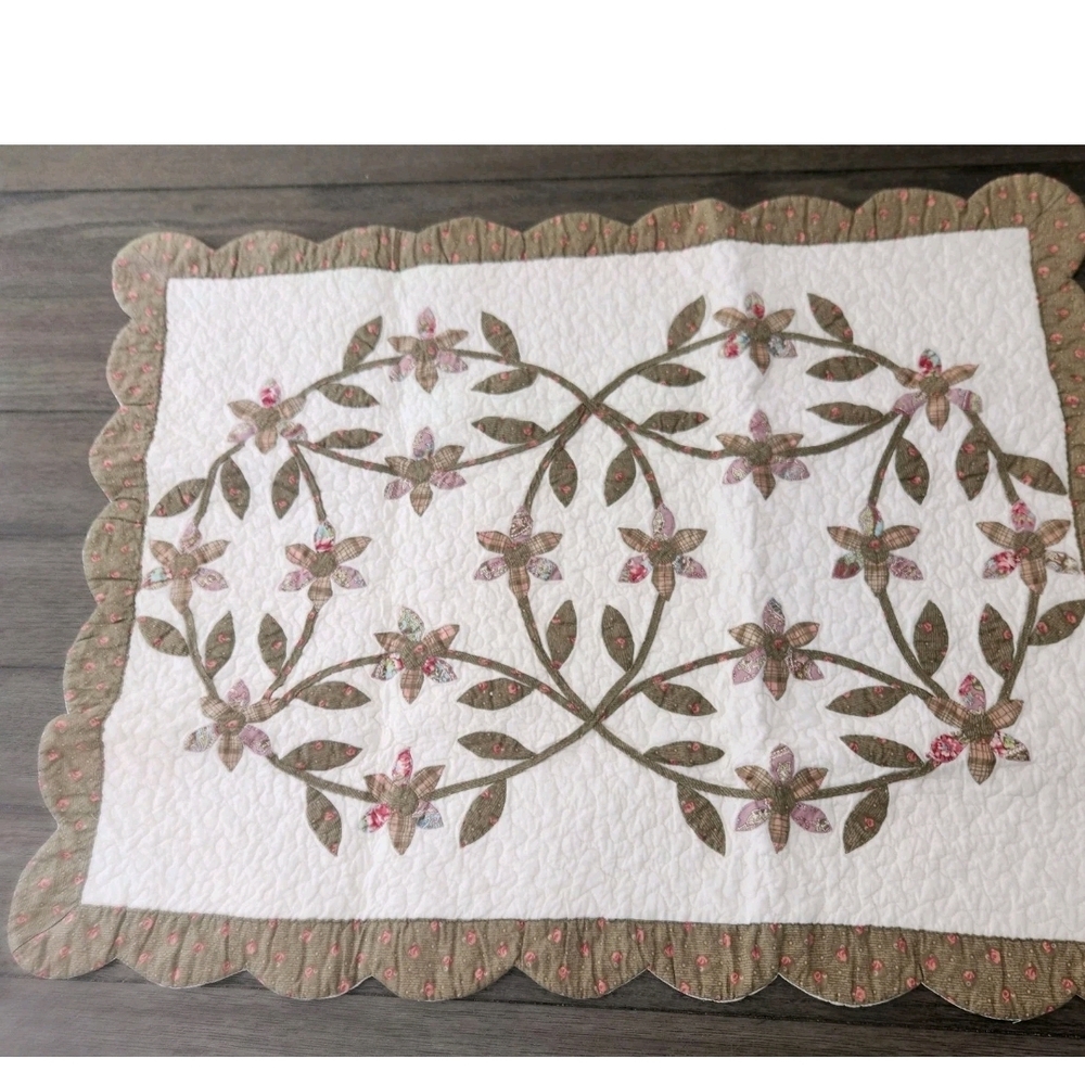 2 JCPenney Shabby Chic Floral Quilted Kayla Sham Standard Size 21"X27" New - Picture 4 of 12
